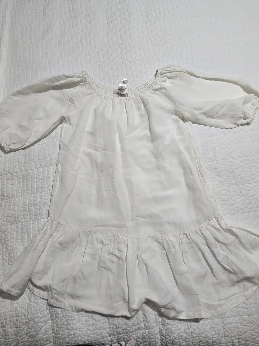 Tommy Bahama White Off-Shoulder Ruffle Hem Mini Dress - Picture 3 of 6